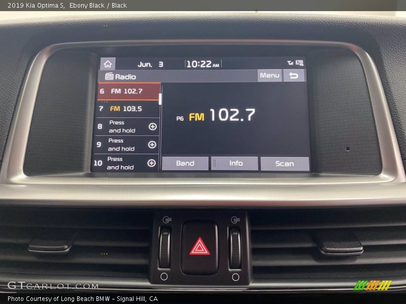 Ebony Black / Black 2019 Kia Optima S