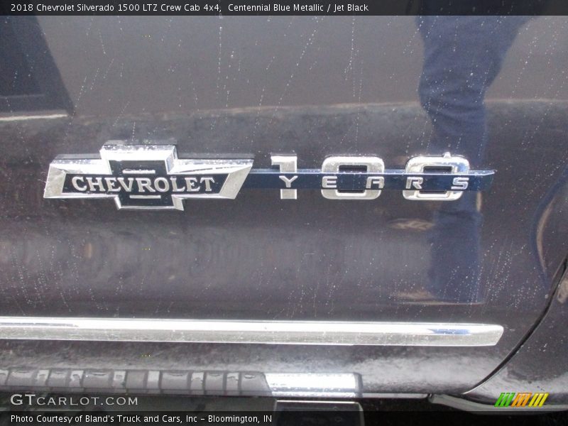 Centennial Blue Metallic / Jet Black 2018 Chevrolet Silverado 1500 LTZ Crew Cab 4x4