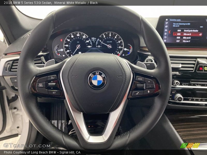 Mineral White Metallic / Black 2018 BMW 5 Series 530i Sedan