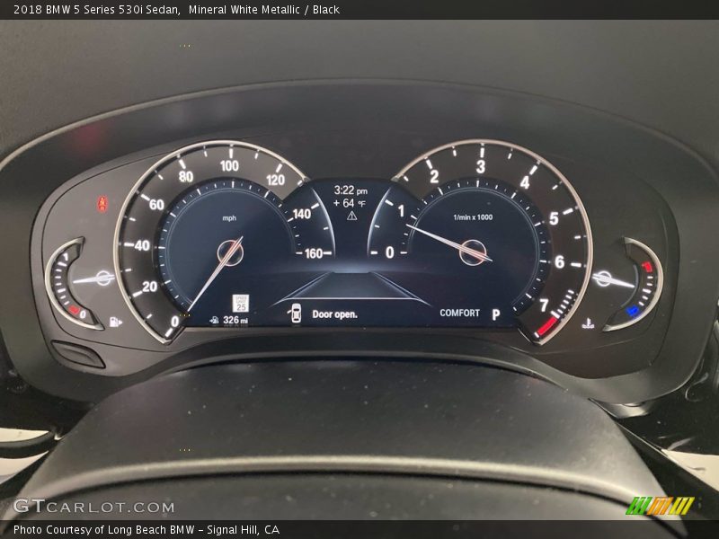 Mineral White Metallic / Black 2018 BMW 5 Series 530i Sedan