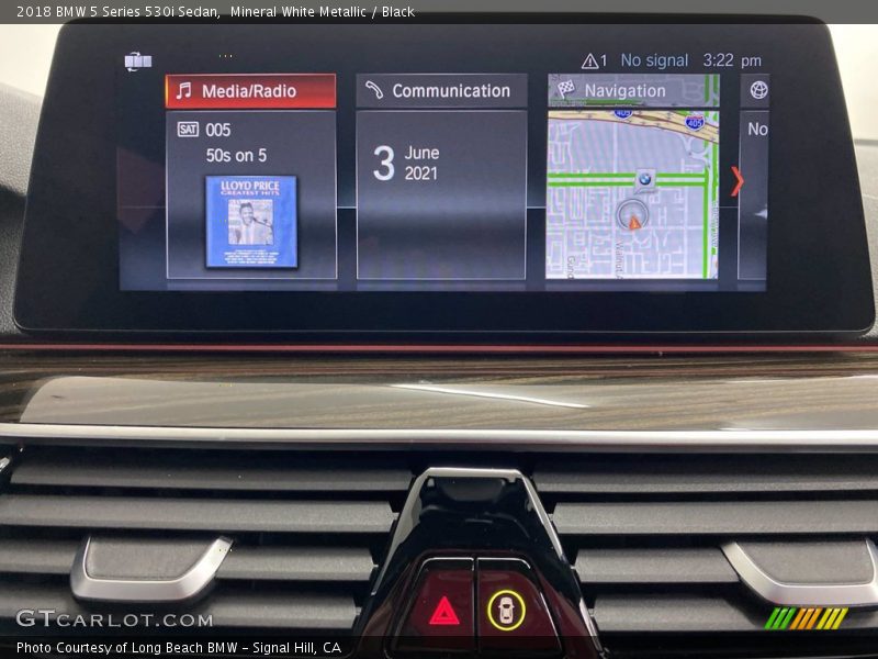 Mineral White Metallic / Black 2018 BMW 5 Series 530i Sedan