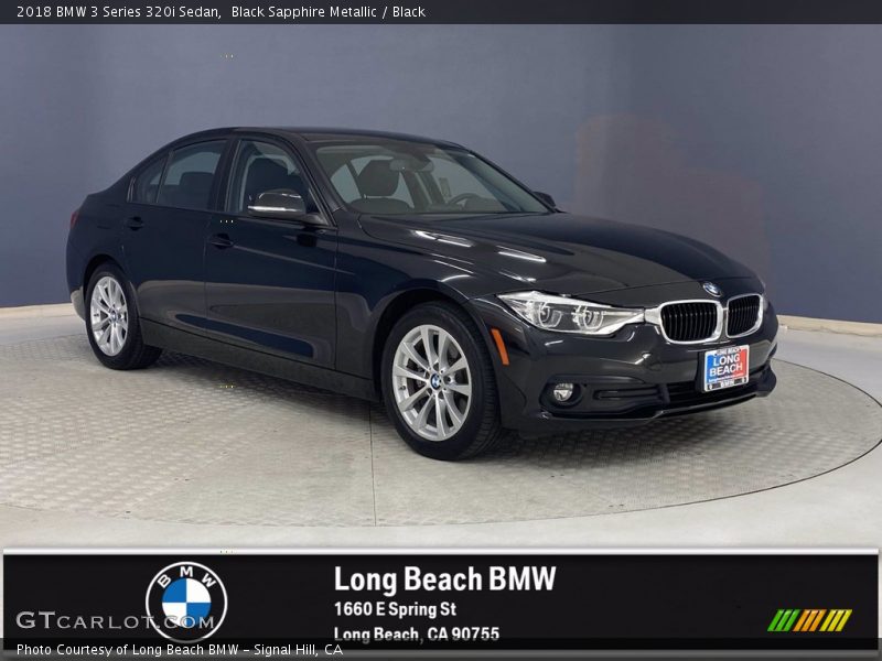 Black Sapphire Metallic / Black 2018 BMW 3 Series 320i Sedan