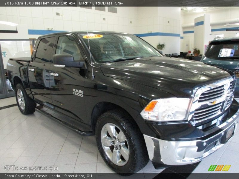 Black / Black/Diesel Gray 2015 Ram 1500 Big Horn Crew Cab 4x4
