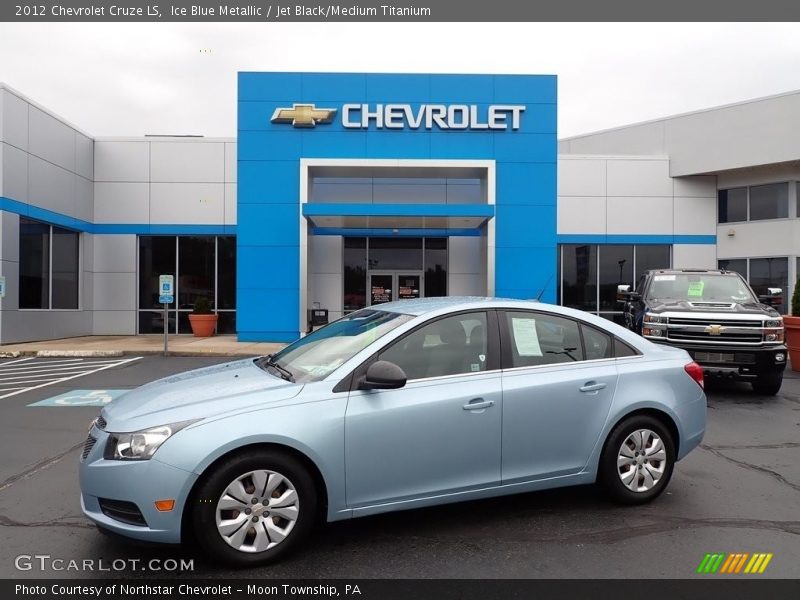 Ice Blue Metallic / Jet Black/Medium Titanium 2012 Chevrolet Cruze LS