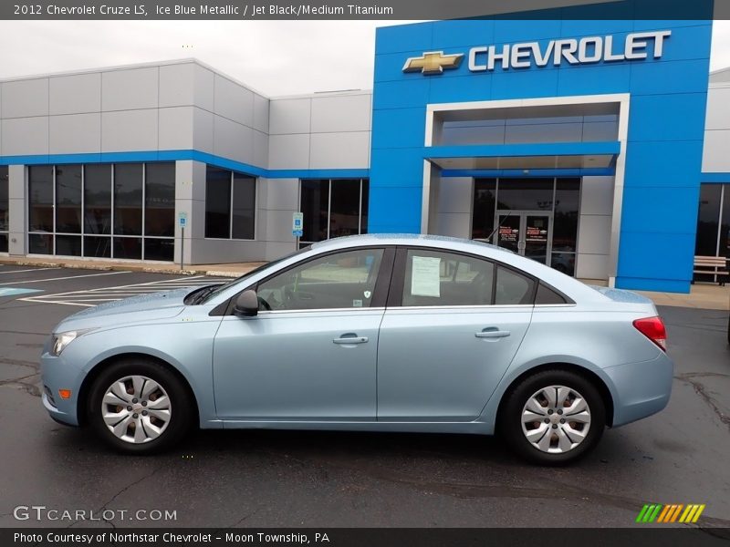 Ice Blue Metallic / Jet Black/Medium Titanium 2012 Chevrolet Cruze LS