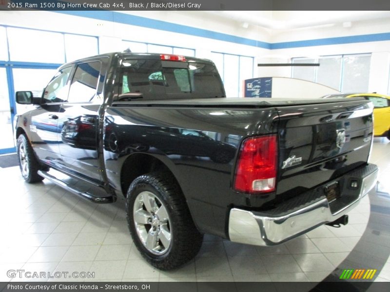 Black / Black/Diesel Gray 2015 Ram 1500 Big Horn Crew Cab 4x4
