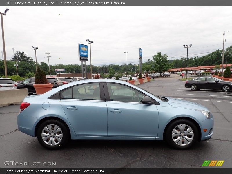 Ice Blue Metallic / Jet Black/Medium Titanium 2012 Chevrolet Cruze LS