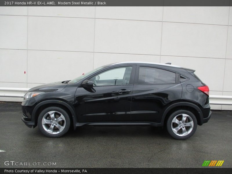 Modern Steel Metallic / Black 2017 Honda HR-V EX-L AWD