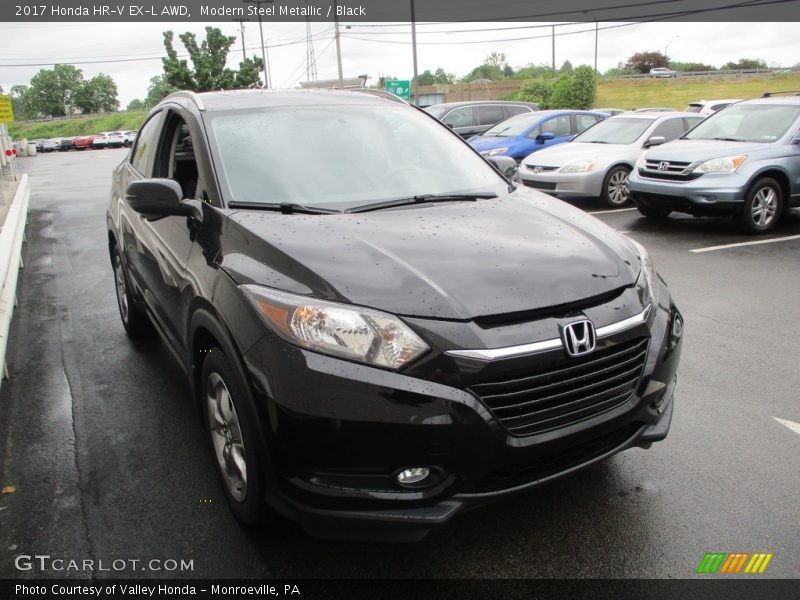Modern Steel Metallic / Black 2017 Honda HR-V EX-L AWD