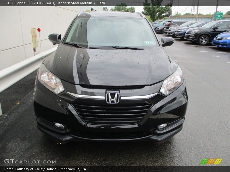 Modern Steel Metallic / Black 2017 Honda HR-V EX-L AWD