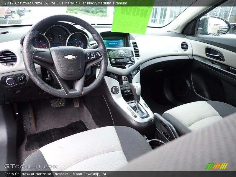 Ice Blue Metallic / Jet Black/Medium Titanium 2012 Chevrolet Cruze LS