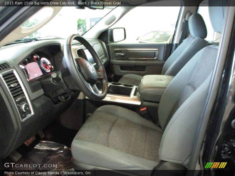 Black / Black/Diesel Gray 2015 Ram 1500 Big Horn Crew Cab 4x4