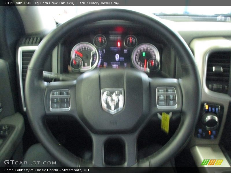 Black / Black/Diesel Gray 2015 Ram 1500 Big Horn Crew Cab 4x4