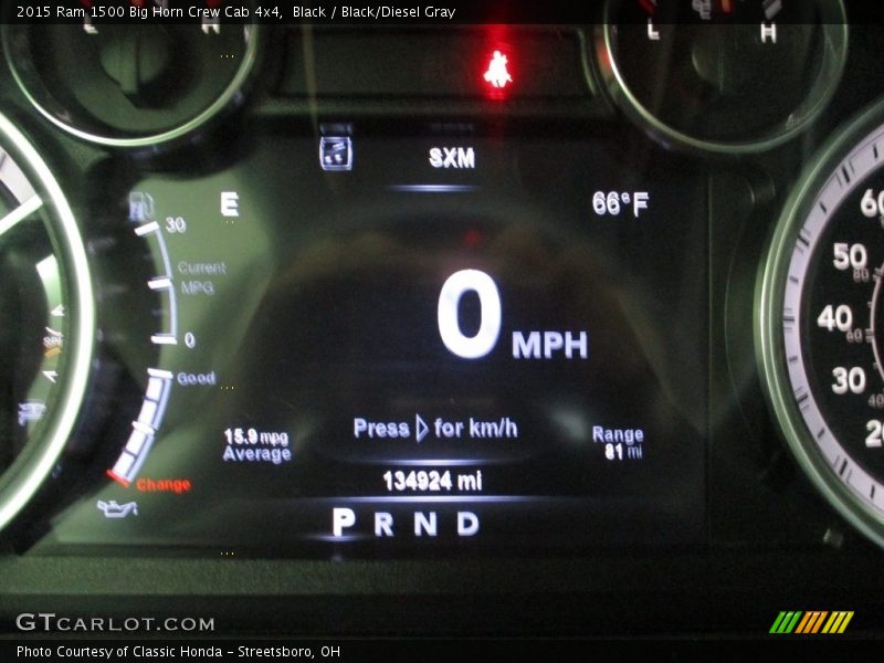 Black / Black/Diesel Gray 2015 Ram 1500 Big Horn Crew Cab 4x4