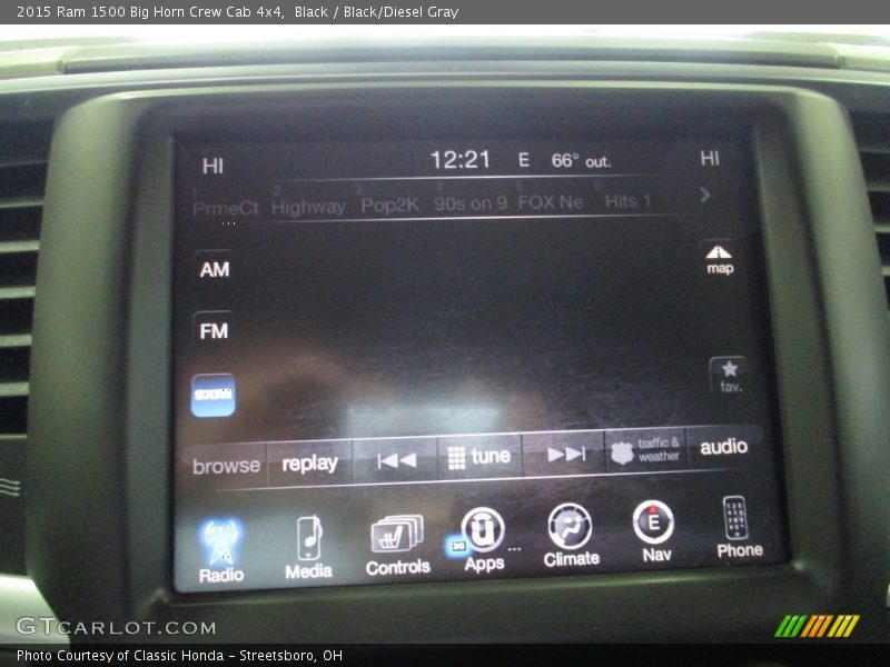 Black / Black/Diesel Gray 2015 Ram 1500 Big Horn Crew Cab 4x4