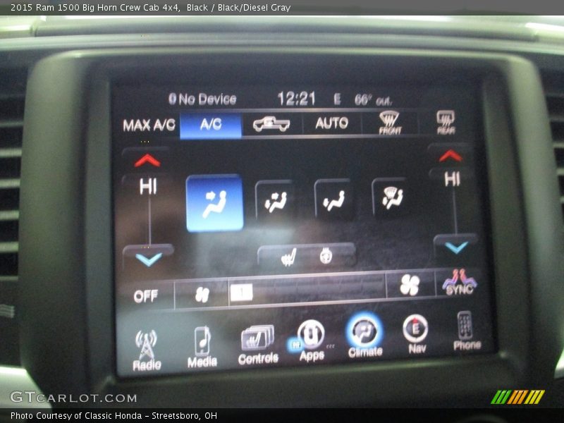 Black / Black/Diesel Gray 2015 Ram 1500 Big Horn Crew Cab 4x4