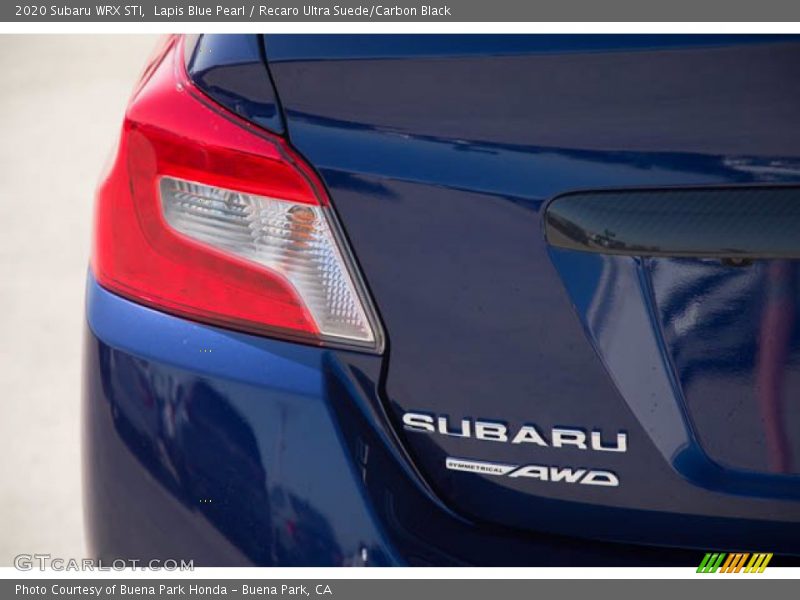 Lapis Blue Pearl / Recaro Ultra Suede/Carbon Black 2020 Subaru WRX STI