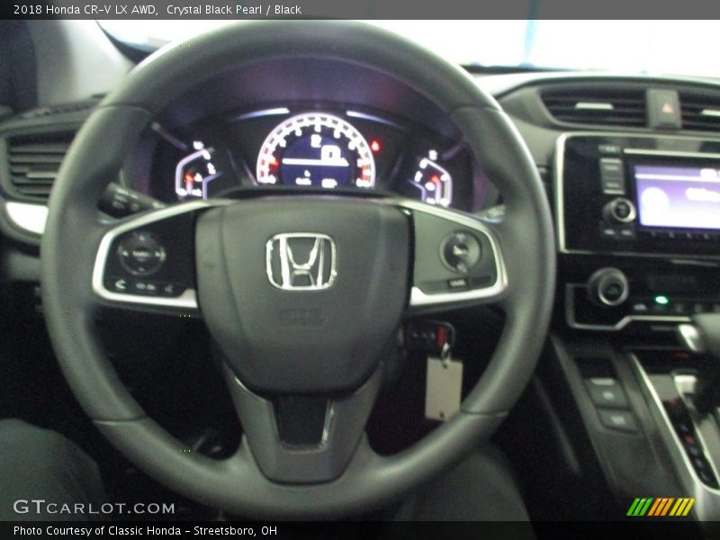 Crystal Black Pearl / Black 2018 Honda CR-V LX AWD