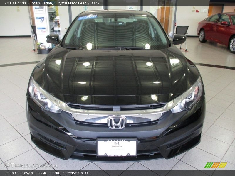 Crystal Black Pearl / Black 2018 Honda Civic EX Sedan