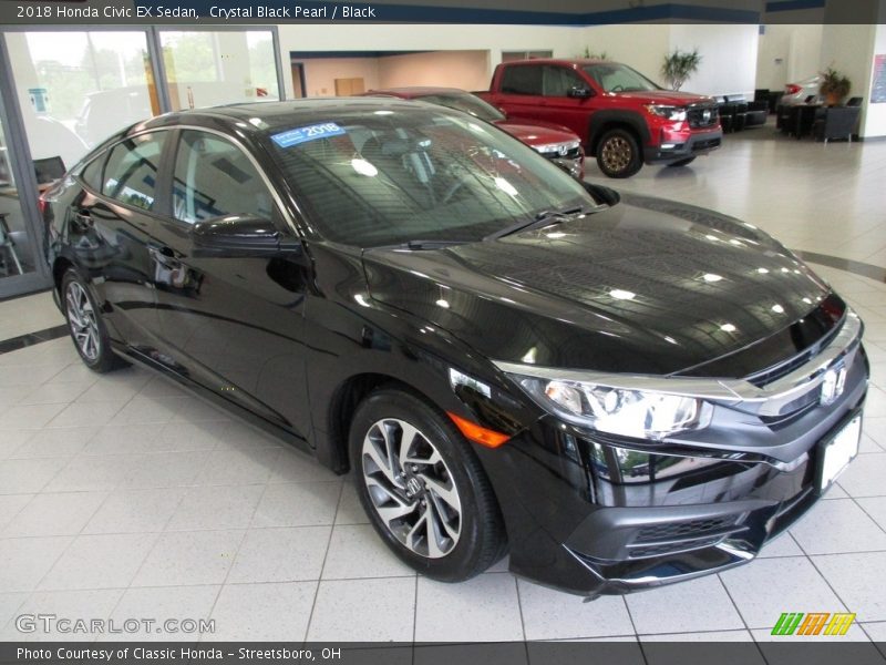 Crystal Black Pearl / Black 2018 Honda Civic EX Sedan