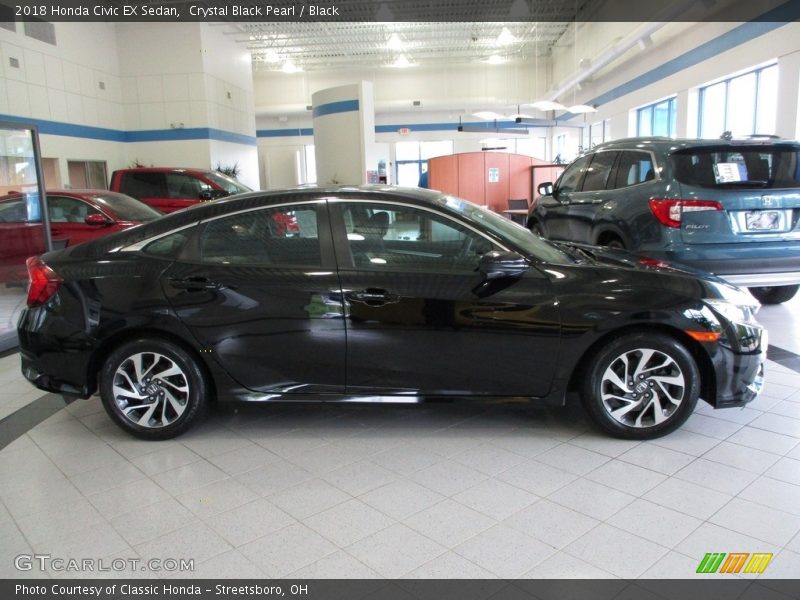 Crystal Black Pearl / Black 2018 Honda Civic EX Sedan