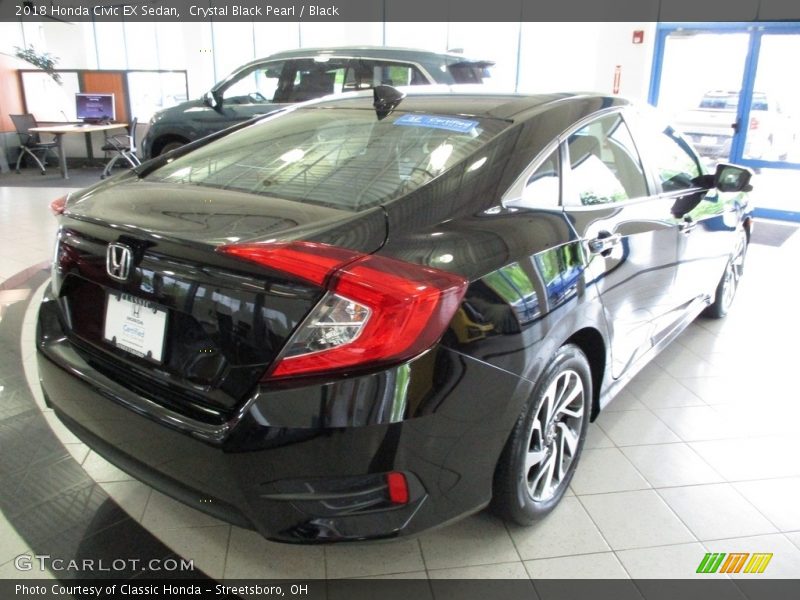 Crystal Black Pearl / Black 2018 Honda Civic EX Sedan