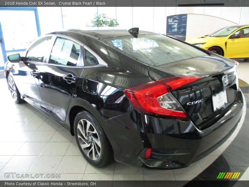 Crystal Black Pearl / Black 2018 Honda Civic EX Sedan