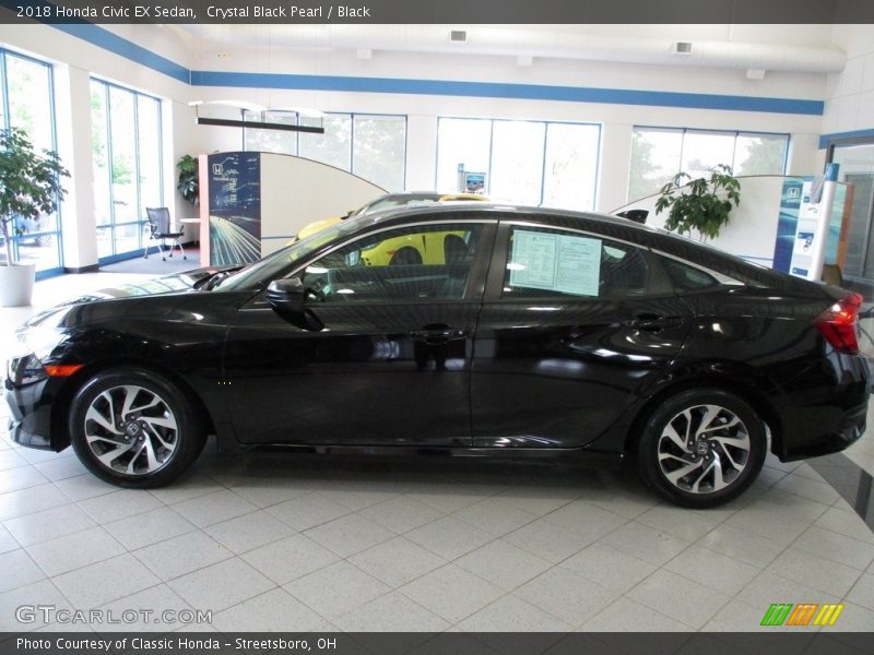 Crystal Black Pearl / Black 2018 Honda Civic EX Sedan