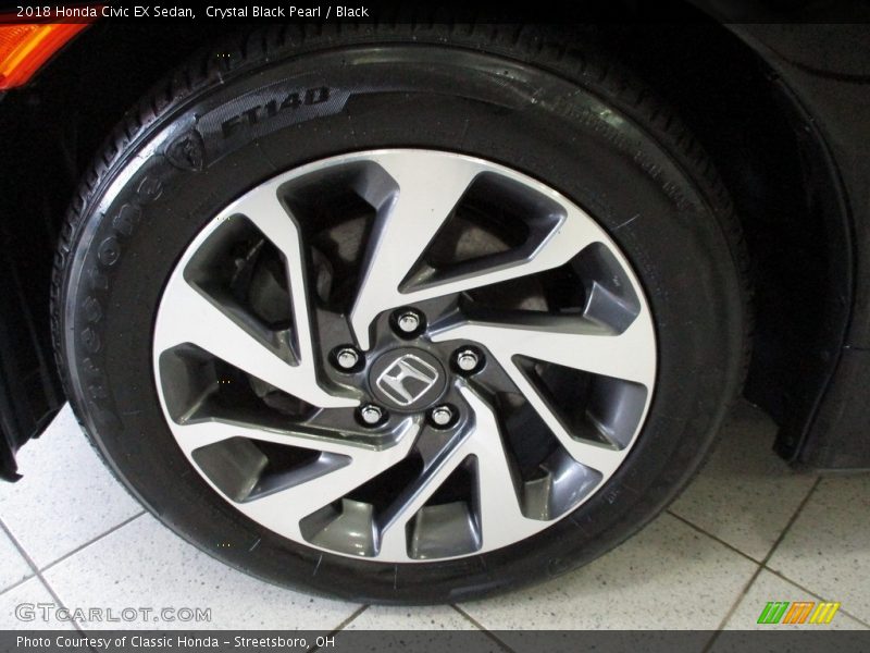 Crystal Black Pearl / Black 2018 Honda Civic EX Sedan