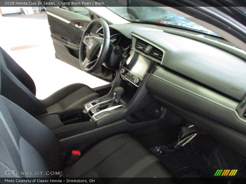 Crystal Black Pearl / Black 2018 Honda Civic EX Sedan