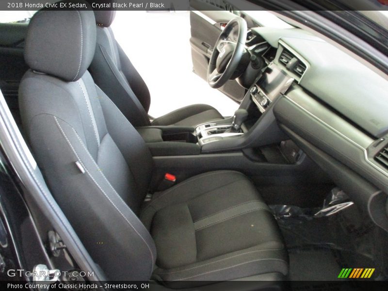 Crystal Black Pearl / Black 2018 Honda Civic EX Sedan
