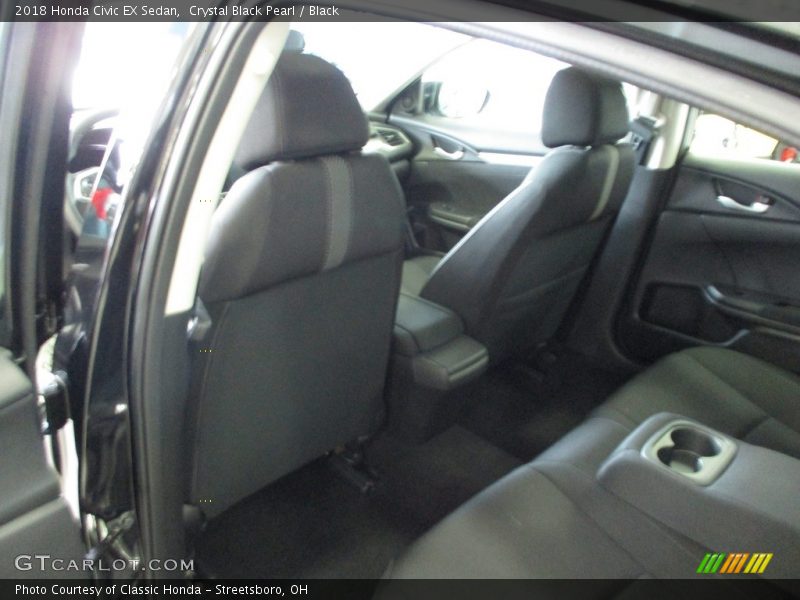 Crystal Black Pearl / Black 2018 Honda Civic EX Sedan