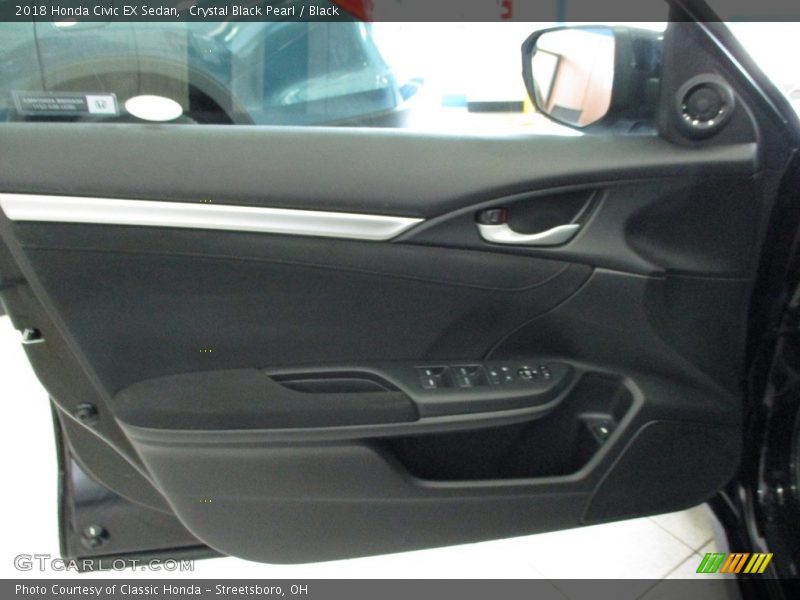 Crystal Black Pearl / Black 2018 Honda Civic EX Sedan