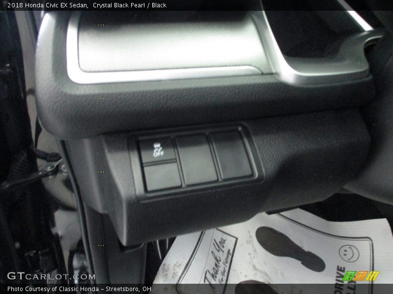 Crystal Black Pearl / Black 2018 Honda Civic EX Sedan
