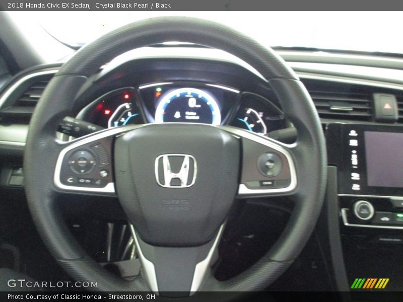 Crystal Black Pearl / Black 2018 Honda Civic EX Sedan
