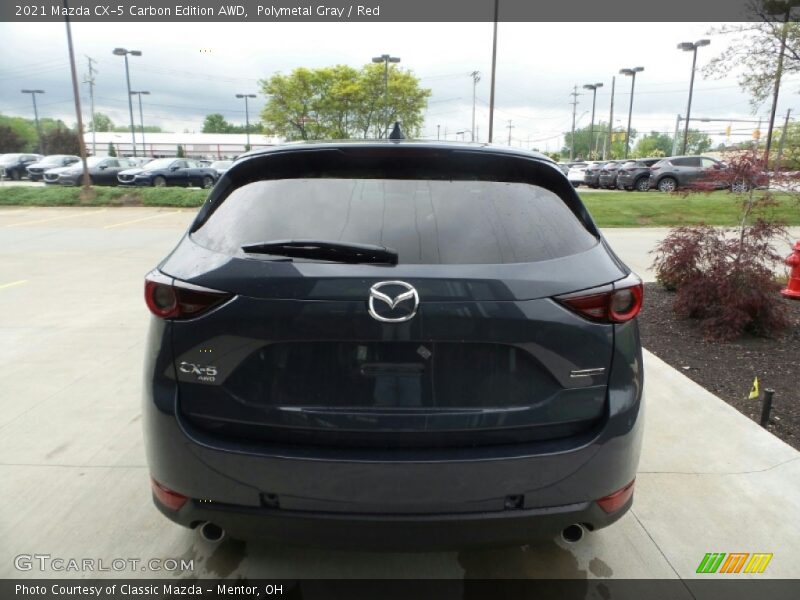 Polymetal Gray / Red 2021 Mazda CX-5 Carbon Edition AWD