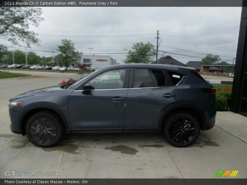 Polymetal Gray / Red 2021 Mazda CX-5 Carbon Edition AWD