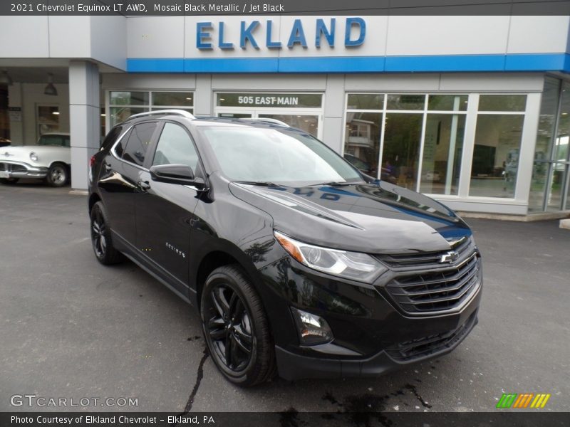 Mosaic Black Metallic / Jet Black 2021 Chevrolet Equinox LT AWD