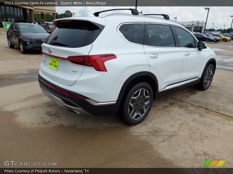 Quartz White / Black/Beige 2021 Hyundai Santa Fe Limited