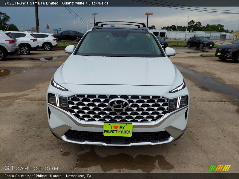 Quartz White / Black/Beige 2021 Hyundai Santa Fe Limited