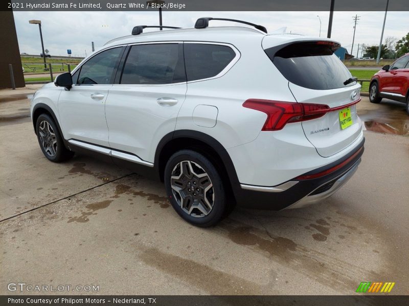Quartz White / Black/Beige 2021 Hyundai Santa Fe Limited