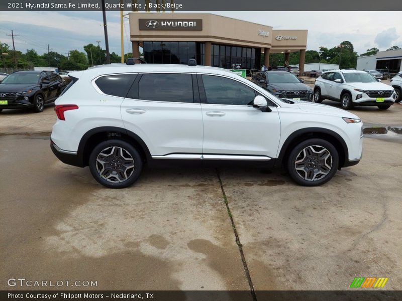 Quartz White / Black/Beige 2021 Hyundai Santa Fe Limited