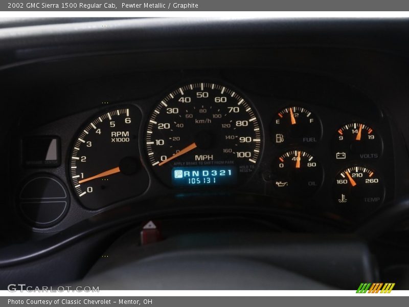  2002 Sierra 1500 Regular Cab Regular Cab Gauges