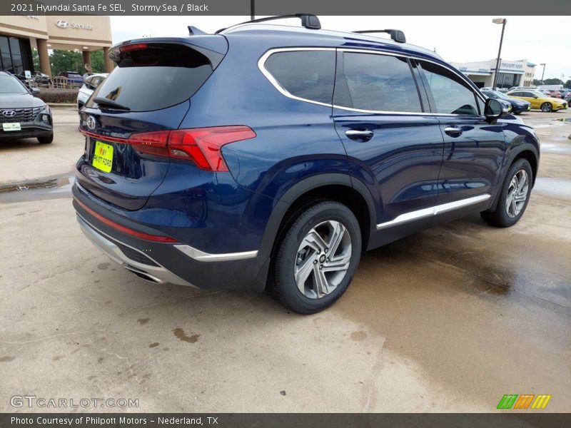 Stormy Sea / Black 2021 Hyundai Santa Fe SEL