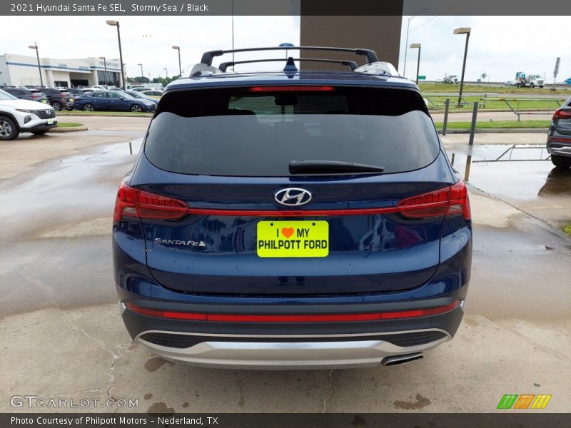 Stormy Sea / Black 2021 Hyundai Santa Fe SEL