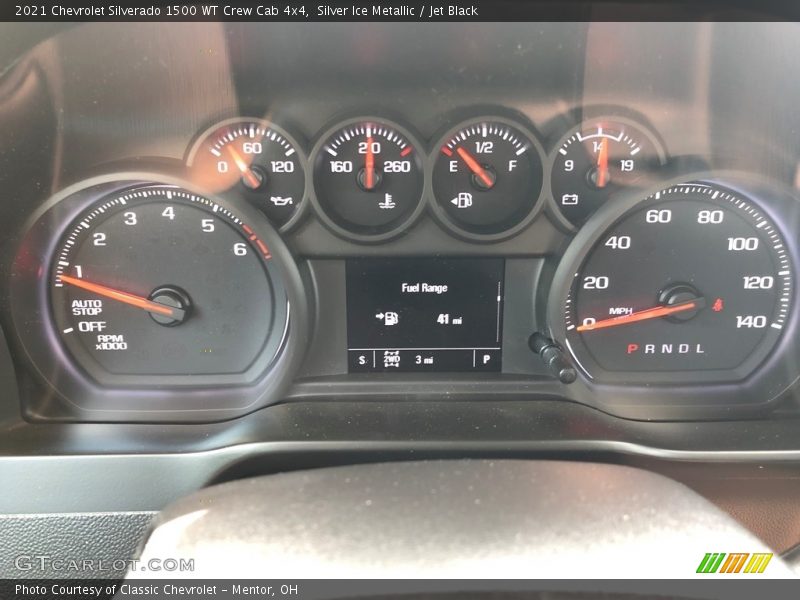 Silver Ice Metallic / Jet Black 2021 Chevrolet Silverado 1500 WT Crew Cab 4x4