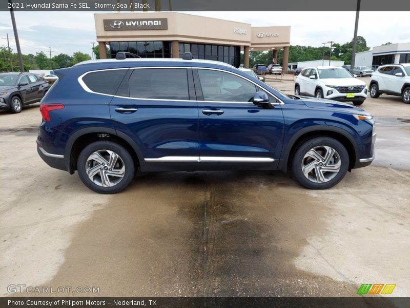 Stormy Sea / Black 2021 Hyundai Santa Fe SEL