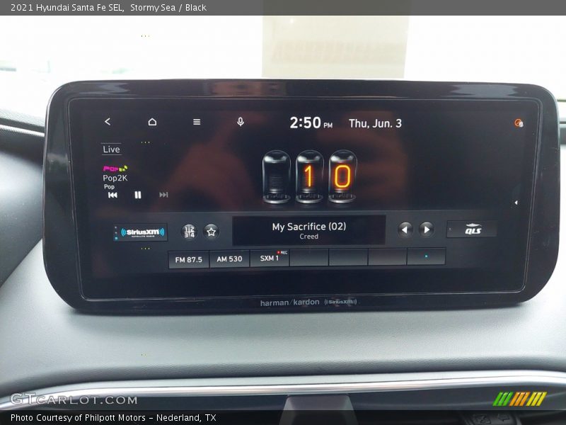 Stormy Sea / Black 2021 Hyundai Santa Fe SEL