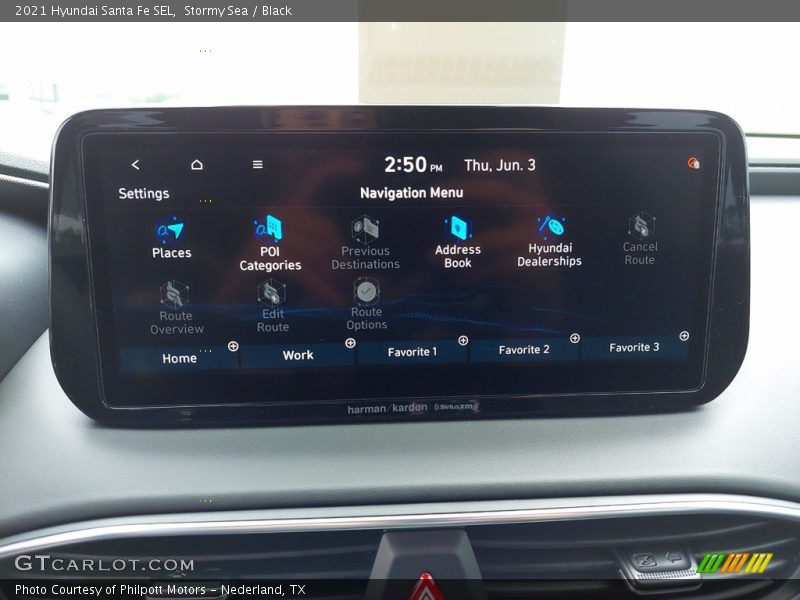 Stormy Sea / Black 2021 Hyundai Santa Fe SEL