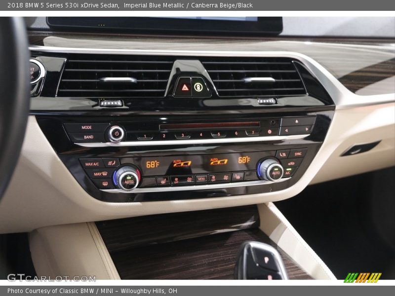 Imperial Blue Metallic / Canberra Beige/Black 2018 BMW 5 Series 530i xDrive Sedan
